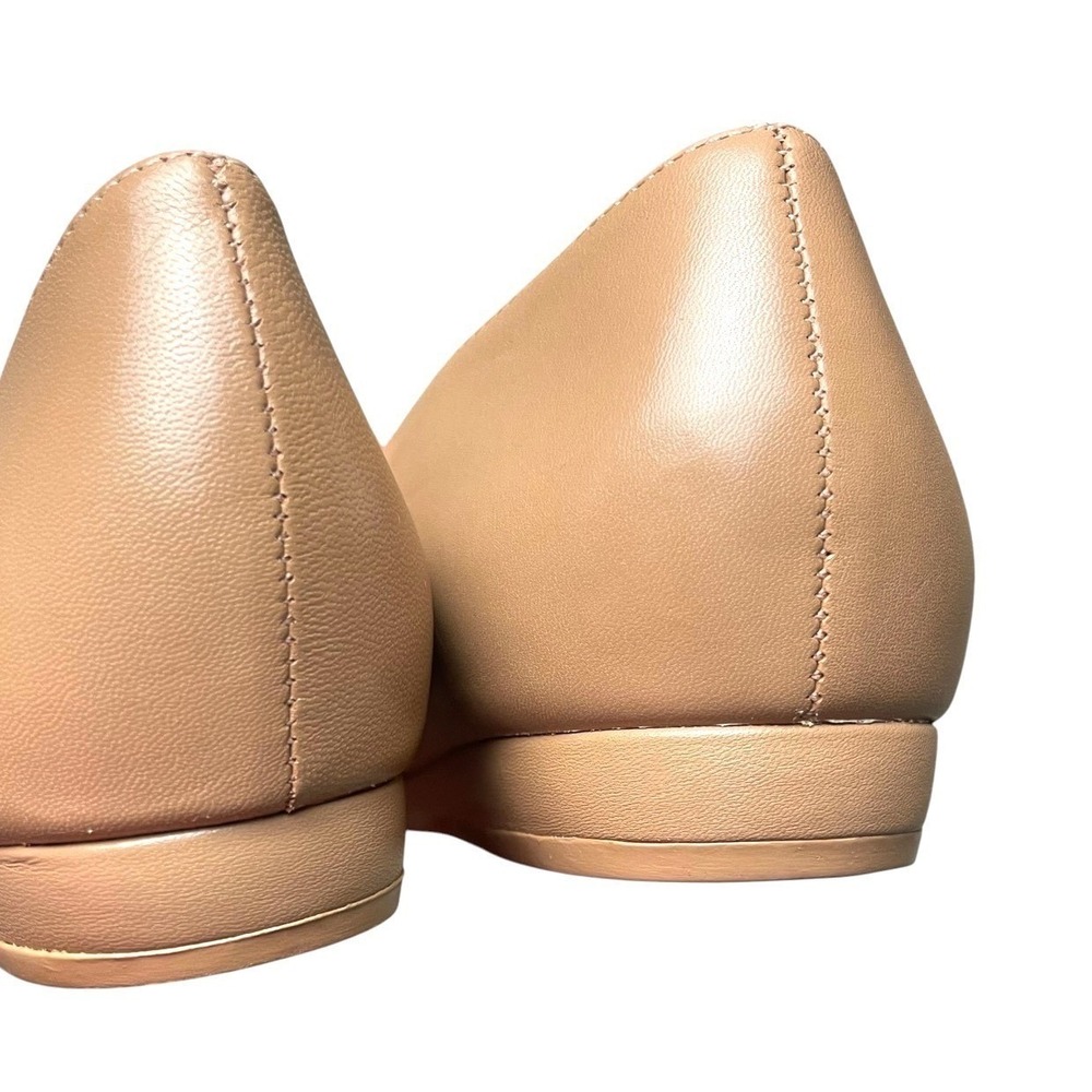 27 Edit Naturalizer Women Tan Pointed Toe Chain Link Leather Flats Size 8.5 - Picture 6 of 8
